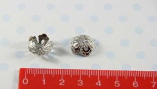 Розетка для бус 50 шт под никель