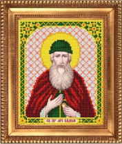 Рисунок на ткани для вышивки бисером И-5163 Святой Преподобномученик Вадим 13,5х17см