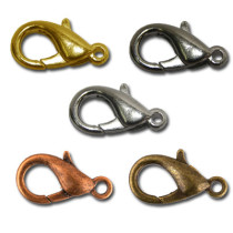  Замок для бус "карабин" большой DB-01/5 16 мм 5 шт №01 под золото