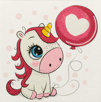 Кристальная ( алмазная) мозаика  " ФРЕЯ" ALBP- 254 постер " Единорожка" 20 х 20 см