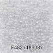 Бисер Чехия " GAMMA" круглый 6 10/ 0 2. 3 мм 5 г 1- й сорт F482 св. серебрянный металлик ( 18908 ) 