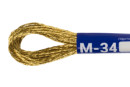 Нитки для вышивания " Gamma" мулине NM металлик 100% полиэстер 8 м М- 34 золотой